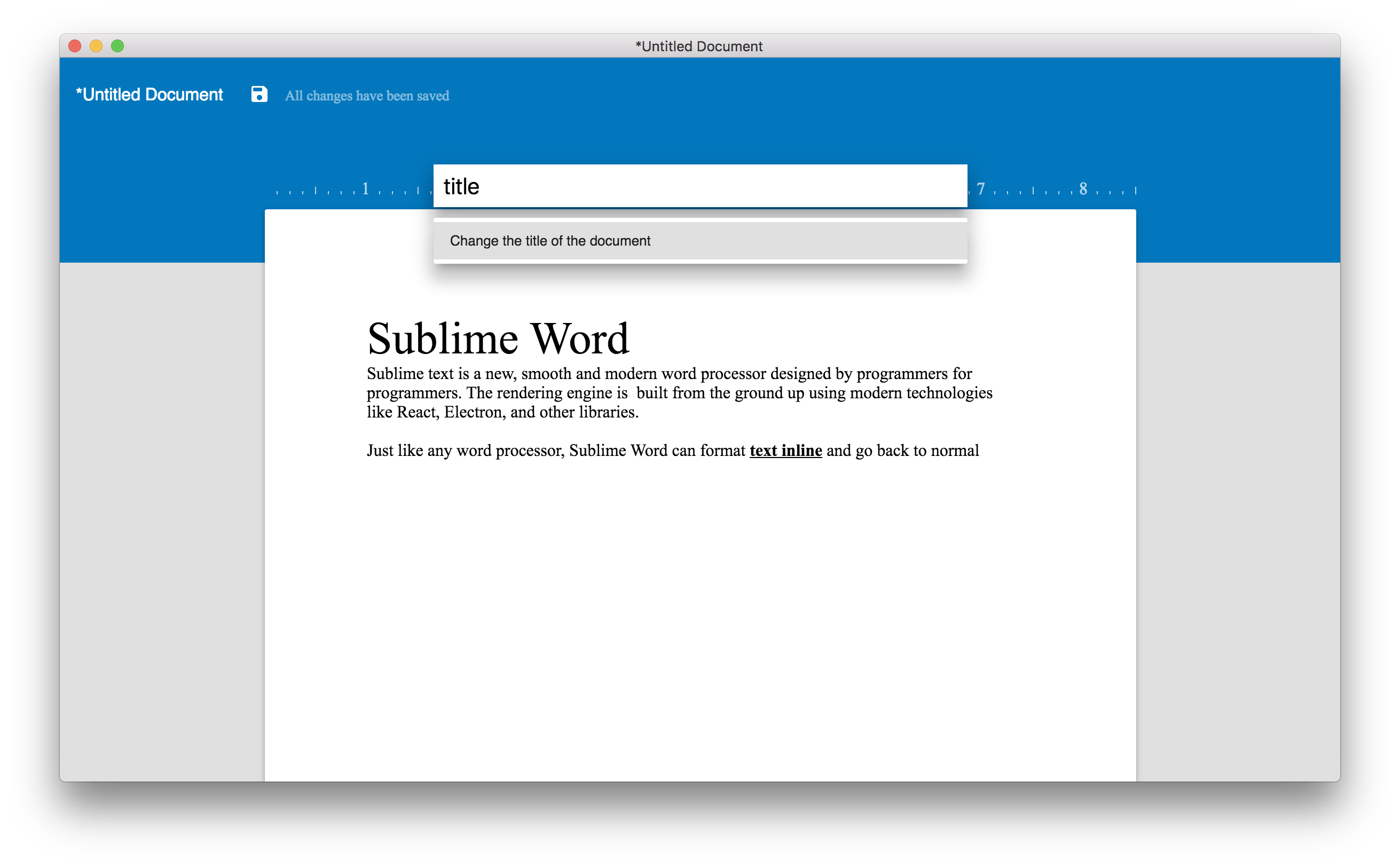 Screenshot of SublimeWord